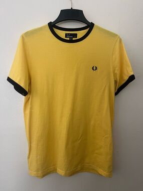 Fred Perry Yellow Tee with Black Trim